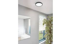 Badrumslampor Tak-Eglo Fueva 5 Plafond 29cm LED 3000K 20,5W Svart IP44