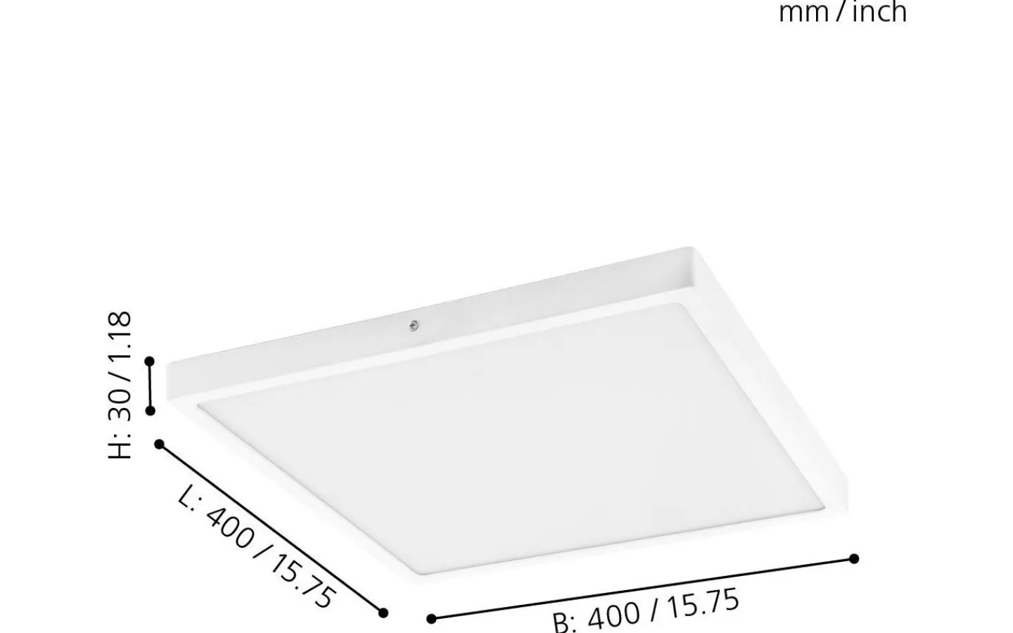 Plafonder-Eglo Fueva Plafond 40cm LED 4000K 22W Vit