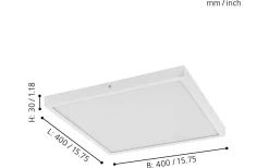 Plafonder-Eglo Fueva Plafond 40cm LED 3000K 22W Vit