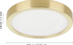 Plafonder < Eglo Fueva Plafond Rund 21cm LED 3000K 17W Guld