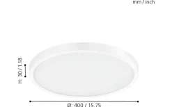 Plafonder < Eglo Fueva Plafond Rund 40cm LED 3000K 22W Vit