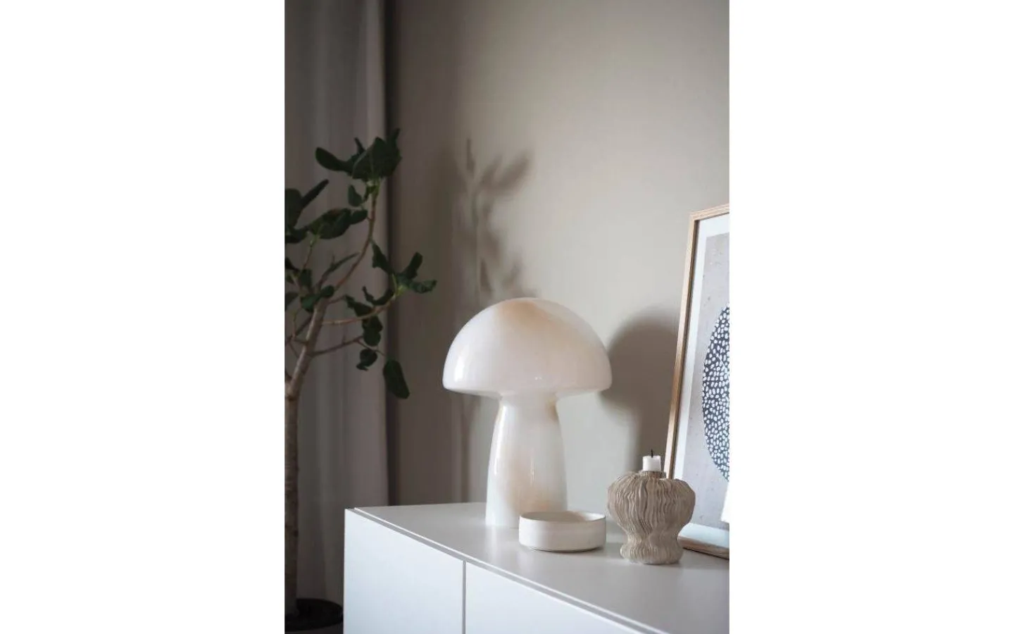 Bordslampor-Globen Lighting Fungo Bordslampa 42cm Beige