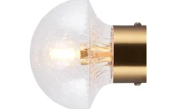 Badrumslampor Vägg|Badrumslampor Tak < Globen Lighting Fungo Vägglampa/Plafond 16cm Klar/Borstad Mässing IP44