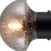 Badrumslampor Vägg|Badrumslampor Tak < Globen Lighting Fungo Vägglampa/Plafond 16cm Rök/Svart IP44
