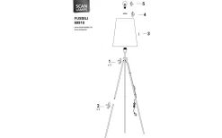 Golvlampor-Aneta Fussili Golvlampa 164cm Grå
