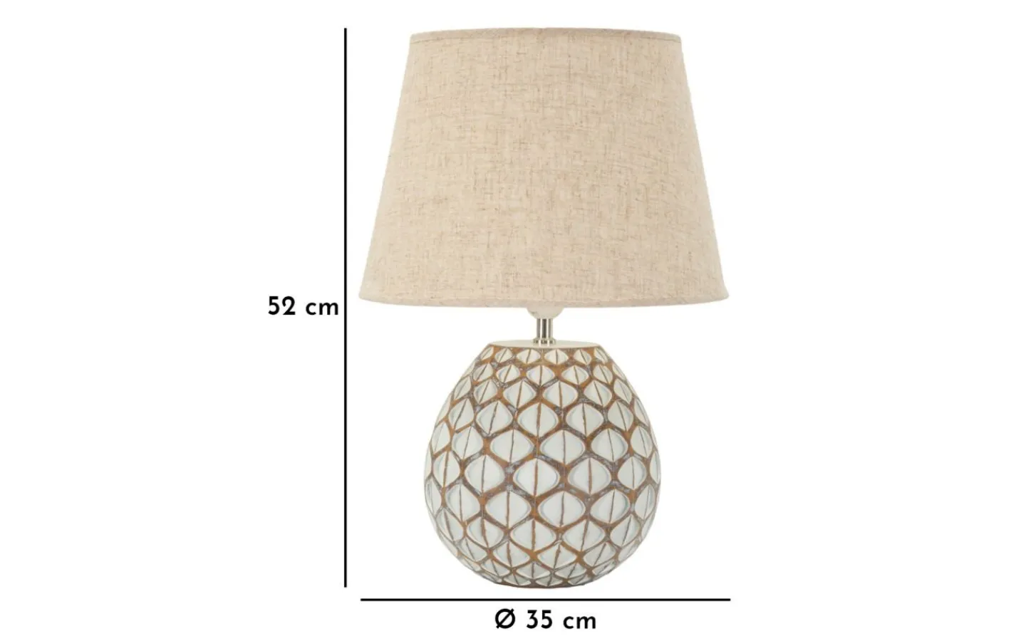 Bordslampor < Mauro Ferretti Gala Bordslampa 52cm Vit/Beige