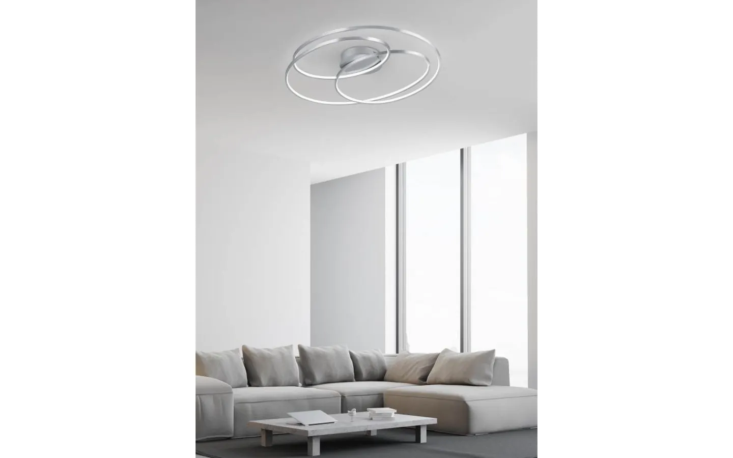 Plafonder < Trio Lighting Gale Plafond LED 60cm borstad stål