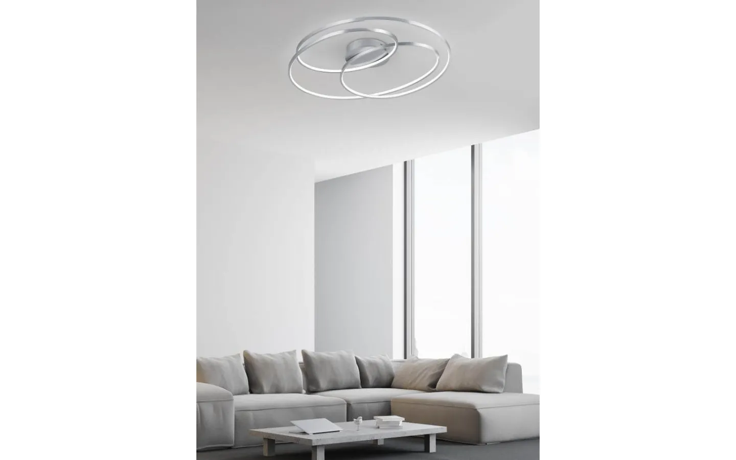 Plafonder < Trio Lighting Gale Plafond LED 80cm borstad stål