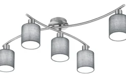 Plafonder-Trio Lighting Garda Plafond 5xE14 grå