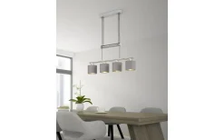 Avlånga Taklampor < Trio Lighting Garda Takpendel 4xE14 borstat stål