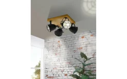 Takspot Med Minst 4 Lampor < Eglo Gatebeck Takspotlight 30cm 4L Trä/Svart