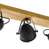 Takspot Med 3 Lampor < Eglo Gatebeck Takspotlight 59cm 3L Trä/Svart