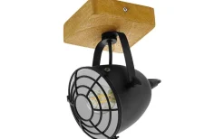 Takspot Med 1 Lampa < Eglo Gatebeck Takspotlight 11cm Trä/Svart