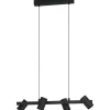 Kök & Matplats|Avlånga Taklampor-Eglo Gatuela Taklampa 76cm 4L Svart