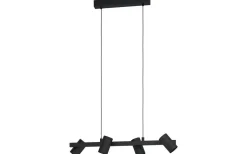 Kök & Matplats|Avlånga Taklampor-Eglo Gatuela Taklampa 76cm 4L Svart