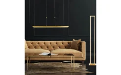 Avlånga Taklampor-Aneta Gemini Taklampa 91cm LED 23W 3000K Bladguld