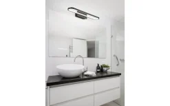 Badrumslampor Vägg-Trio Lighting Gianni H2O Vägglampa LED 60cm mattsvart IP44