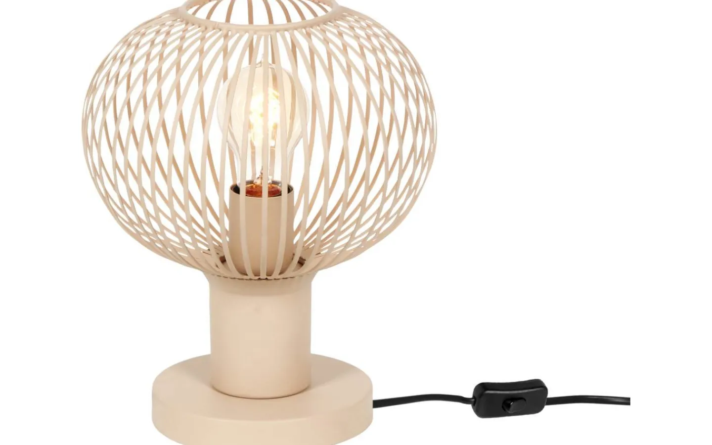 Bordslampor-Trio Lighting Gila Bordslampa 23cm E27 sandfärgad