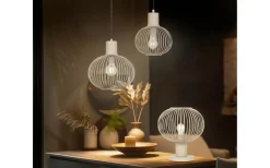 Bordslampor-Trio Lighting Gila Bordslampa 23cm E27 sandfärgad