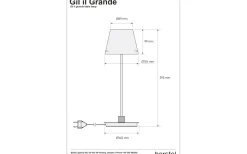 Bordslampor < Herstal Gil Il Grande Bordslampa 40cm Satin Mässing