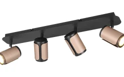 Avlånga Takspotlights|Takspot Med Minst 4 Lampor < Trio Lighting Gillan Spotlight 4-delad GU10 kaffebrun