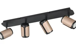 Avlånga Takspotlights|Takspot Med Minst 4 Lampor < Trio Lighting Gillan Spotlight 4-delad GU10 kaffebrun