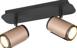 Takspot Med 2 Lampor-Trio Lighting Gillan Spotlight 2-delat GU10 kaffebrun