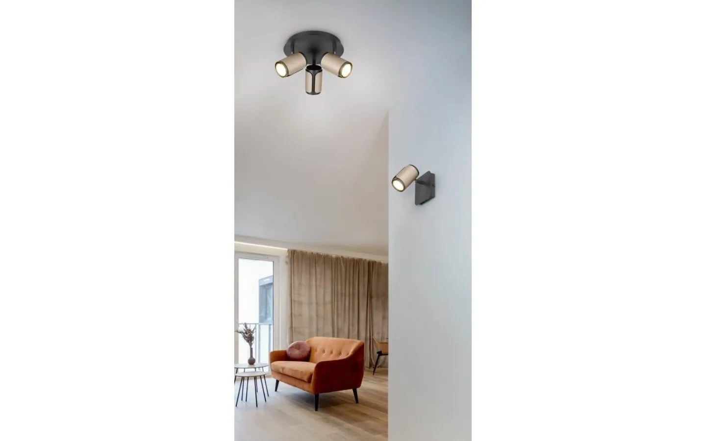 Läslampor < Trio Lighting Gillan Spotlight GU10 kaffebrun