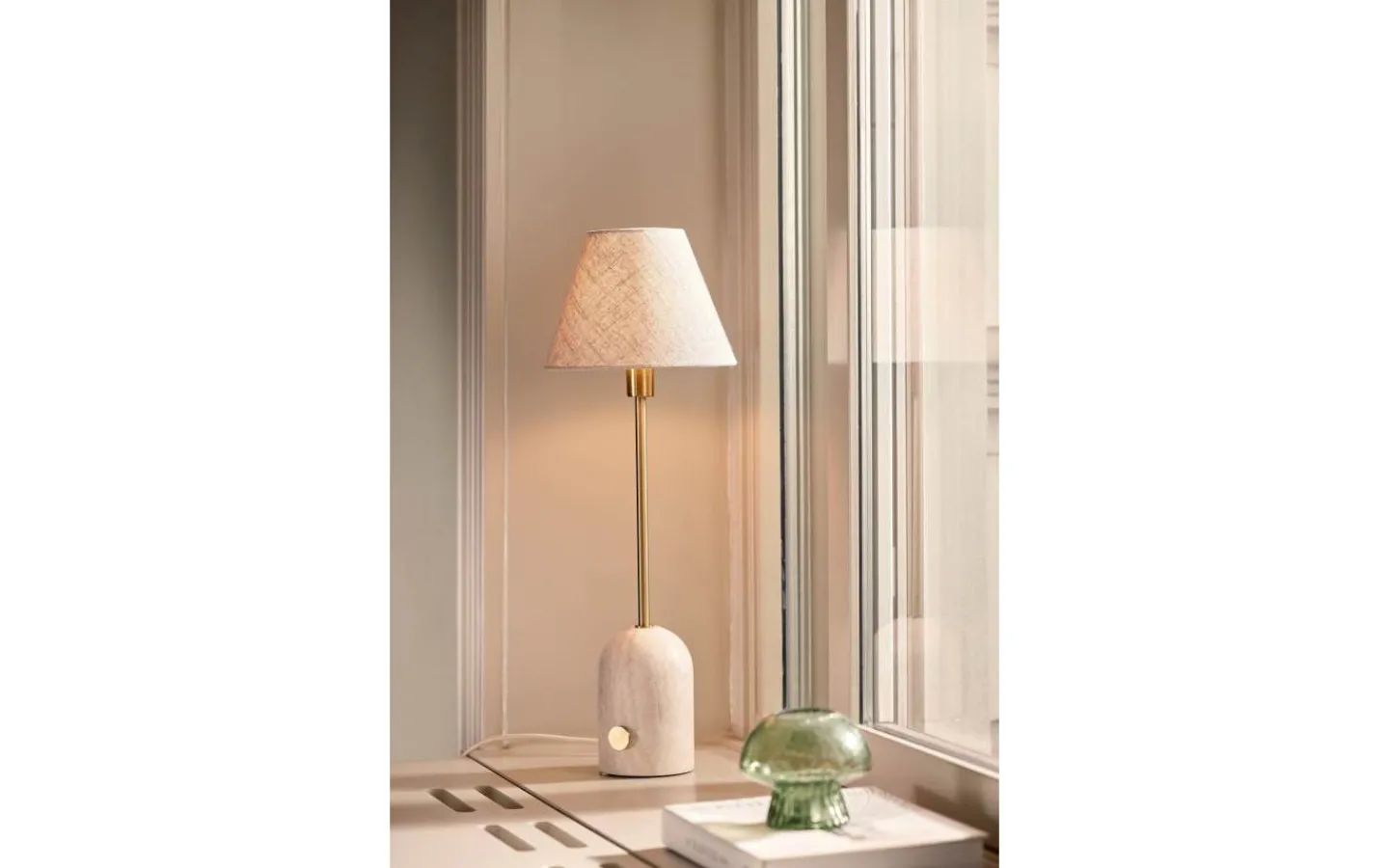 Bordslampor < Globen Lighting Gino Bordslampa 56cm Travertin