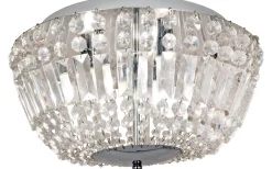 Badrum|Badrumslampor Tak-Aneta Giovanna Kristallplafond 38cm Krom IP44
