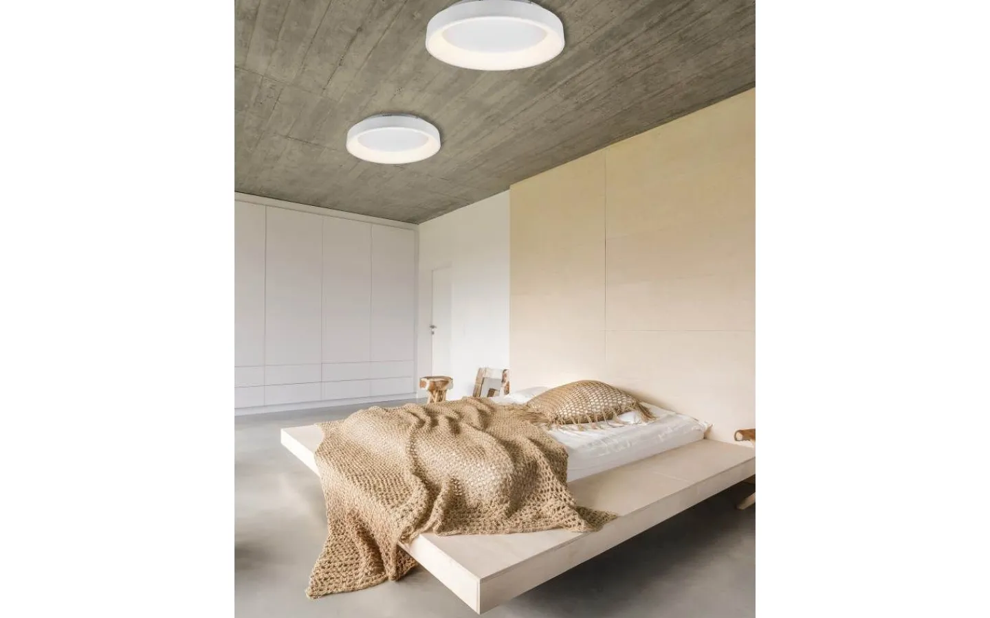 Plafonder < Trio Lighting Girona Plafond LED 60cm mattvit