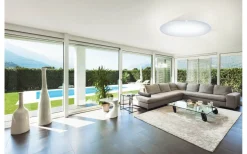 Plafonder < Eglo Giron Plafond 100cm LED 3000-5000K 73W Kristall med Fjärrkontroll Vit