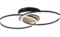 Plafonder-Reality Giro Plafond LED rund träimitation/mattsvart