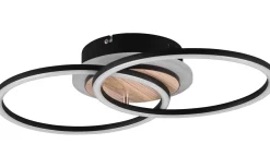 Plafonder-Reality Giro Plafond LED rund träimitation/mattsvart