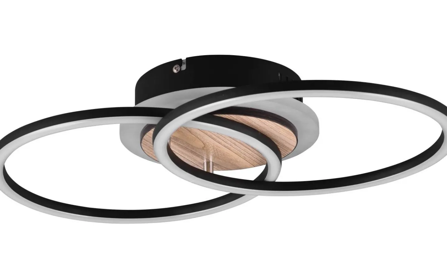 Plafonder-Reality Giro Plafond LED rund träimitation/mattsvart