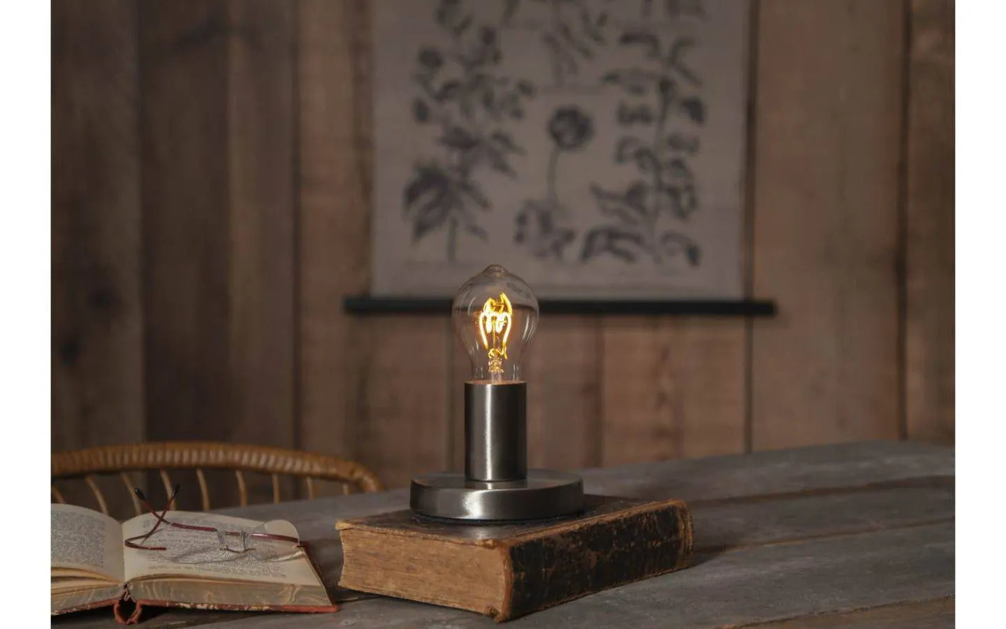 Vardagsrum|Bordslampor-Star Trading Glans Bordslampa 8,5cm Borstat Stål