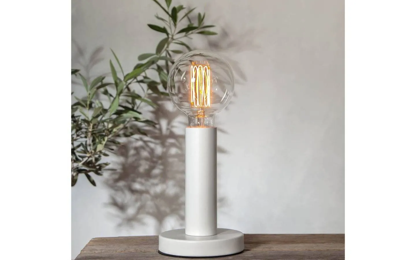 Vardagsrum|Bordslampor-Star Trading Glans Bordslampa 17cm Vit