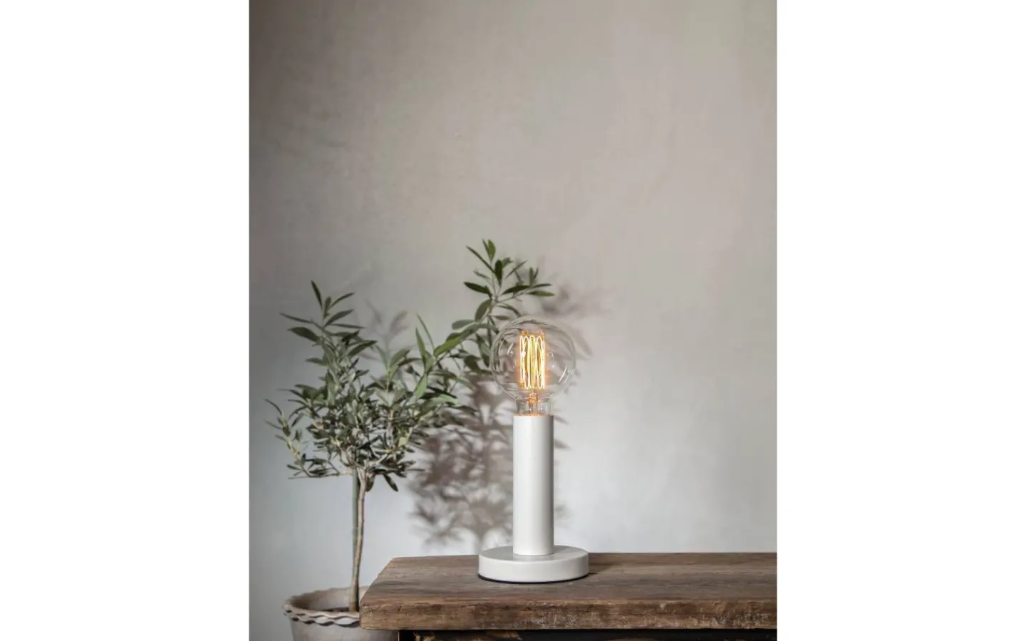Vardagsrum|Bordslampor-Star Trading Glans Bordslampa 17cm Vit