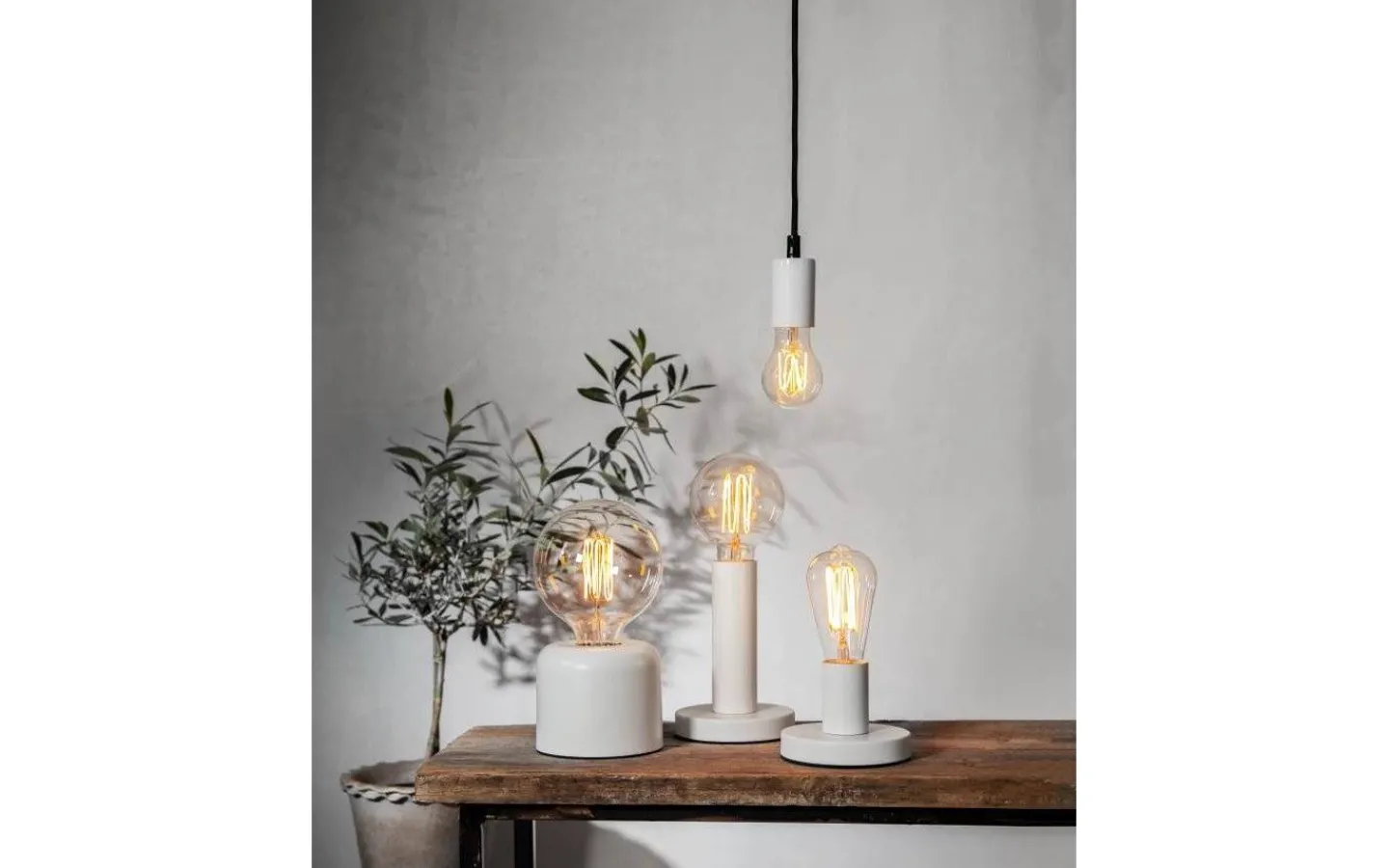 Vardagsrum|Bordslampor-Star Trading Glans Bordslampa 17cm Vit