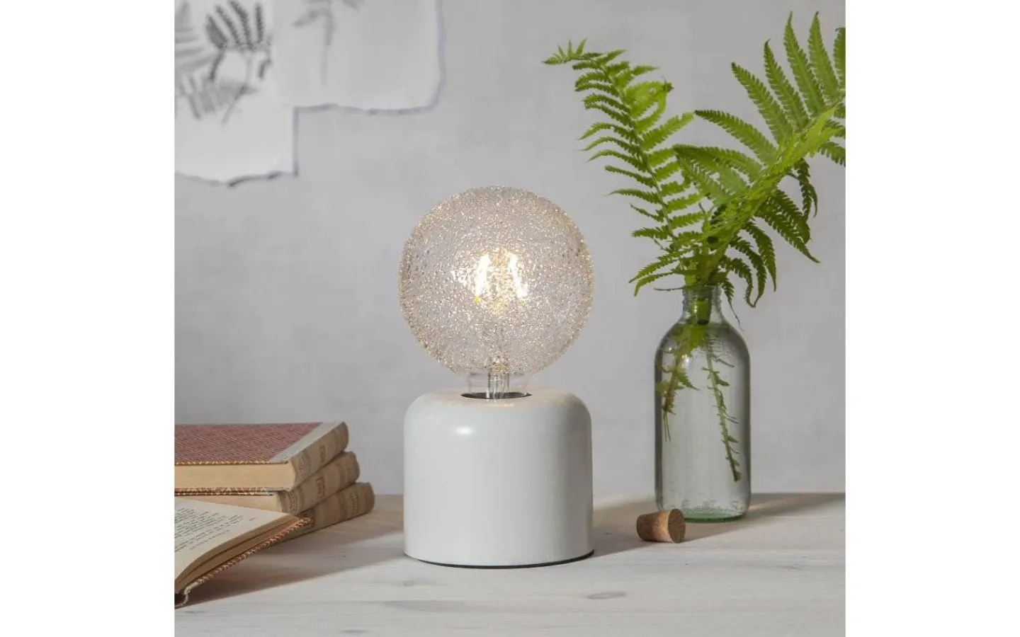 Vardagsrum|Bordslampor-Star Trading Glans Bordslampa 10cm Vit