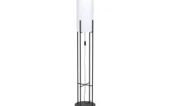 Golvlampor-Eglo Glastonbury Golvlampa 151cm Svart/Vit