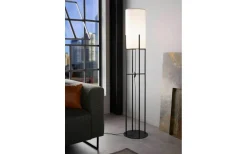Golvlampor-Eglo Glastonbury Golvlampa 151cm Svart/Vit