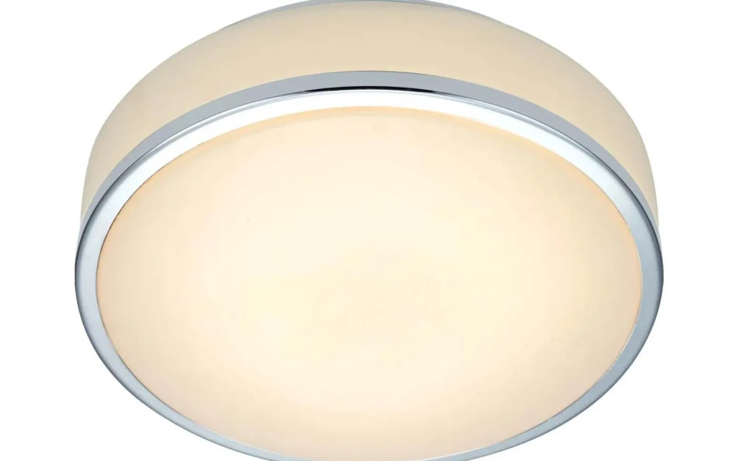 Badrumslampor Tak < Markslojd Global Plafond 22cm LED Vit/Krom IP44