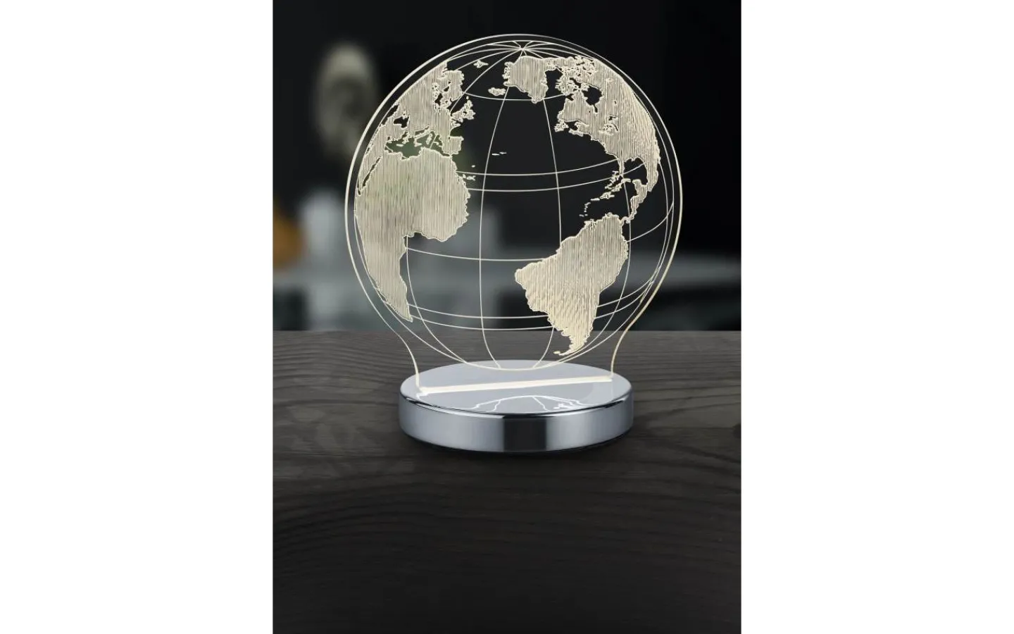 Barnrum|Bordslampor < Reality Globe Bordslampa LED i krom