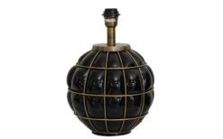 Lampfötter < Hallbergs Grace Kelly Lampfot 38cm Svart/Mässing