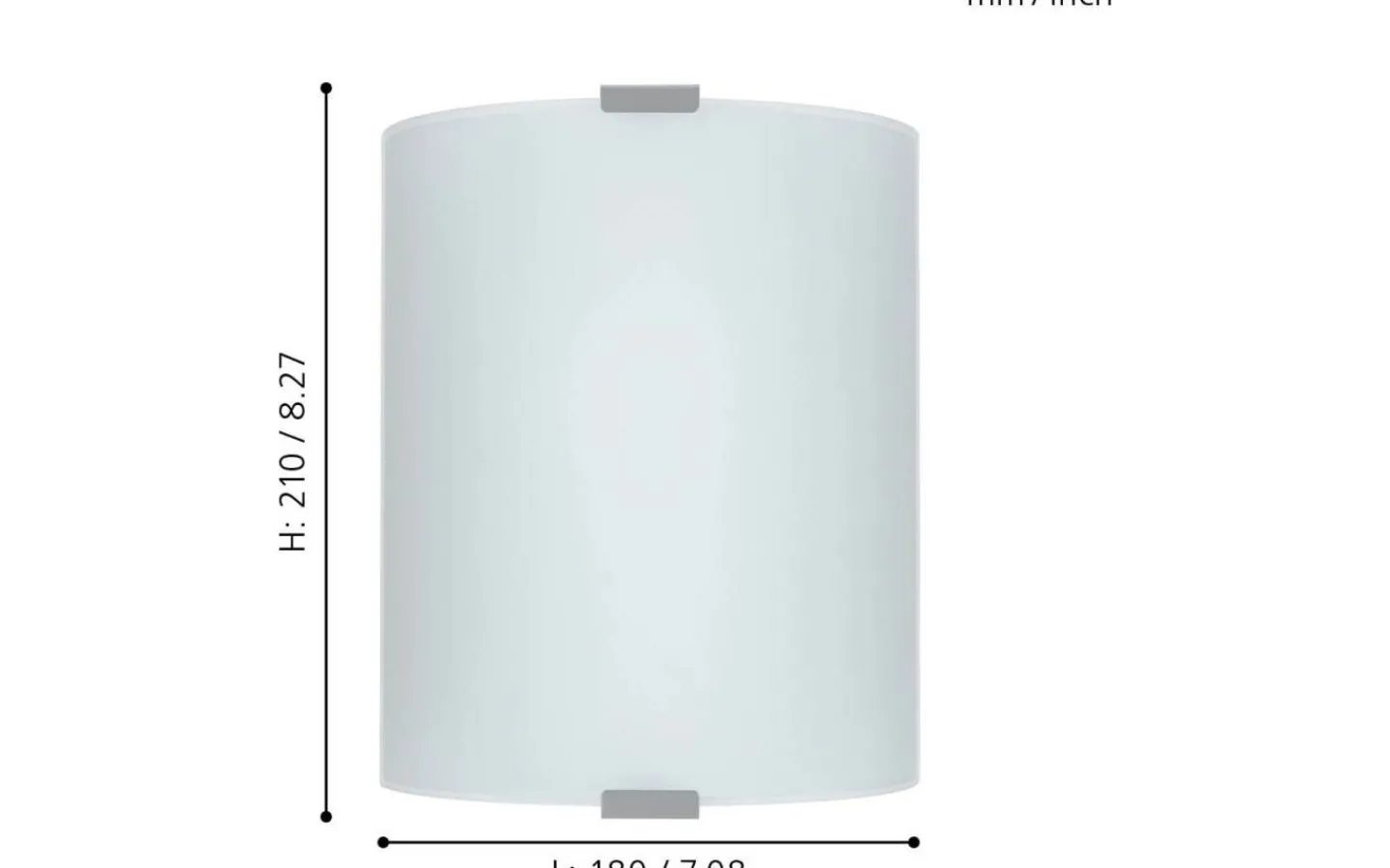 Lampetter < Eglo Grafik Vägglampa Silver