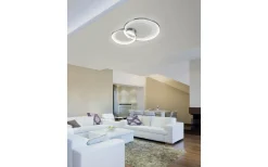 Plafonder < Trio Lighting Granada Plafond LED 2-delad 59cm krom