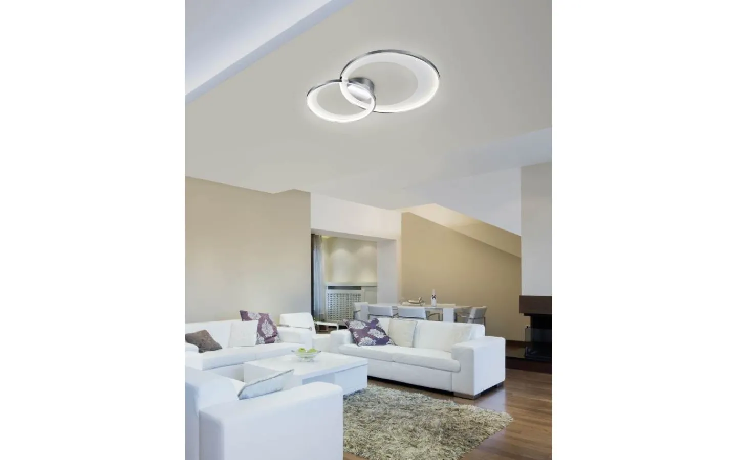 Plafonder < Trio Lighting Granada Plafond LED 2-delad 59cm krom