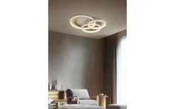 Plafonder-Trio Lighting Granada Plafond LED 3-delad 71cm kaffe