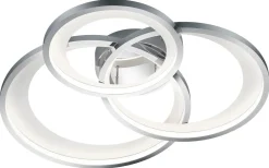 Plafonder < Trio Lighting Granada Plafond LED 3-delad 71cm matt vit/krom